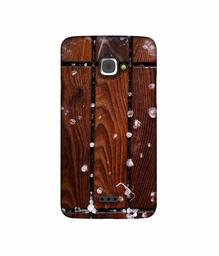 Amazon Brand - Solimo Designer Wood with Snow 3D Printed Hard Back Case Mobile Cover for InFocus M350