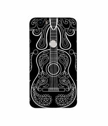 Amazon Brand - Solimo Designer White Gitar On Black 3D Printed Hard Back Case Mobile Cover for Nexus 6P