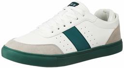 Amazon Brand - House & Shields Men's White/Green PU Sneakers-9 UK (43 EU) (10 US) (AZ-HS-014)