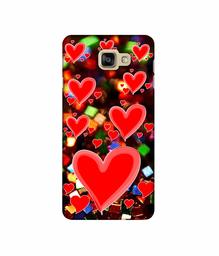 Amazon Brand - Solimo Designer Heart Texture on Glitters 3D Printed Hard Back Case Mobile Cover for Samsung Galaxy A9 Pro