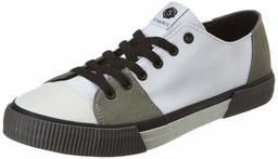 Amazon Brand - Symbol Men's White Canvas Sneakers-8 UK/India (42 EU) (AZ-GI-362C)