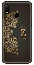 Amazon Brand - Solimo Designer Black Pattern Alphabet-Z 3D Printed Hard Back Case Mobile Cover for Realme 3 / Realme 3i