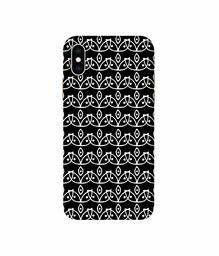 Amazon Brand - Solimo Designer White Flowers Pattern 3D Printed Hard Back Case Mobile Cover for Apple iPhone Xs Max