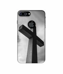 Amazon Brand - Solimo Designer Cross 3D Printed Hard Back Case Mobile Cover for Apple iPhone 7 Plus (Logo Cut)