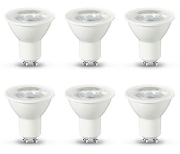 AmazonBasics - Lampadina LED GU10, 5,5 W a 50 W, 345 lumen, dimmerabile, confezione da 6