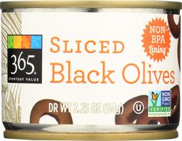 365 Everyday Value, Sliced Black Olives, 2.25 oz