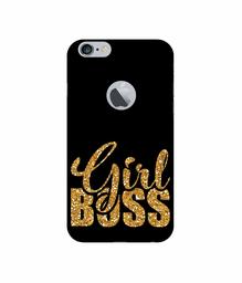 Amazon Brand - Solimo Designer Sparkle Girl Boss UV Printed Soft Back Case Mobile Cover for Apple iPhone 6 Plus / 6S Plus (Logo Cut)