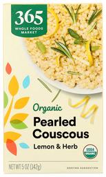 365 Everyday Value, Organic Pearled Couscous, Lemon & Herb, 5 oz