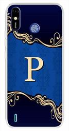 Amazon Brand - Solimo Designer Multicolor Blue Pattern Alphabet-P Printed Soft Back Case Mobile Cover for Tecno Spark Go Plus