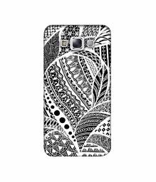 Amazon Brand - Solimo Designer Random White Pattern 3D Printed Hard Back Case Mobile Cover for Samsung Galaxy E7