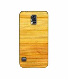 Amazon Brand - Solimo Designer Yellow Brush Texture 3D Printed Hard Back Case Mobile Cover for Samsung Galaxy S5 i9600