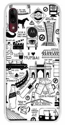 Amazon Brand - Solimo Designer Multicolor Mumbai Comic Printed Soft Back Case Mobile Cover for Motorola Moto E6s / Motorola Moto E6 Plus