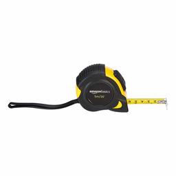 AmazonBasics Self-Locking Tape Measure - 16-Feet (5-Meters), Inch/Metric Scale, MID Accuracy