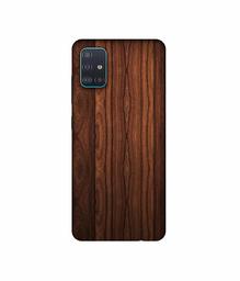 Amazon Brand - Solimo Designer Wooden Texture 3D Printed Hard Back Case Mobile Cover for Samsung Galaxy A51