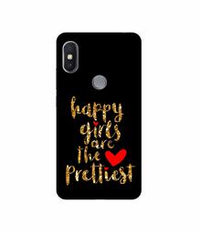 Amazon Brand - Solimo Designer Happy Girls are The Prettiest UV Printed Soft Back Case Mobile Cover for Mi Redmi Y2