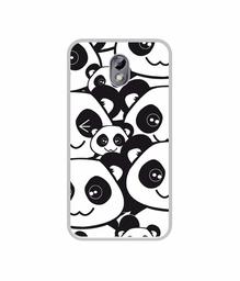 Amazon Brand - Solimo Designer Panda Texture UV Printed Soft Back Case Mobile Cover for Comio C2 Lite