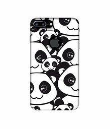 Amazon Brand - Solimo Designer Panda Texture 3D Printed Hard Back Case Mobile Cover for Apple iPhone 7 Plus (Logo Cut)