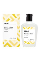 Amazon Brand - Solimo Beauty Lotion for Sensitive Skin, Broad Spectrum SPF 15 Sunscreen, 6 fl oz