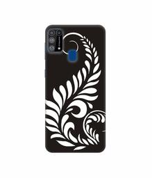 Amazon Brand - Solimo Designer Simple White Rangoli 3D Printed Hard Back Case Mobile Cover for Samsung Galaxy M31