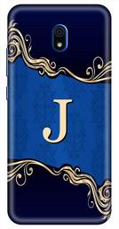 Amazon Brand - Solimo Designer Blue Pattern Alphabet-J 3D Printed Hard Back Case Mobile Cover for Xiaomi Redmi 8A