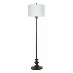 Amazon Brand – Ravenna Home Traditional Metal Floor Lamp with Stacked Oval Accents, LED Bulb Included, 58.5