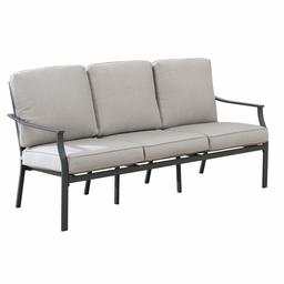 Amazon Brand - Ravenna Home Archer Steel-Framed Outdoor Patio Plush 3-Seater Sofa with Removable, Water-Resistant Cushions, 68.5