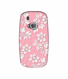 Amazon Brand - Solimo Designer White Flower Pattern 3D Printed Hard Back Case Mobile Cover for Nokia 3310