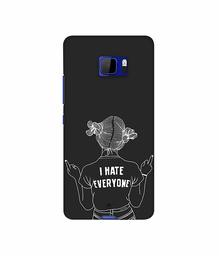 Amazon Brand - Solimo Designer I Hate Everyone 3D Printed Hard Back Case Mobile Cover for HTC U Ultra