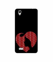 Amazon Brand - Solimo Designer Heart Shape Lady with Glitter 3D Printed Hard Back Case Mobile Cover for Vivo Y31