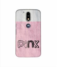 Amazon Brand - Solimo Designer Pink 3D Printed Hard Back Case Mobile Cover for Motorola Moto G4 Plus (with Logo Cut)