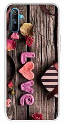 Amazon Brand - Solimo Designer Multicolor Love Wooden Design Printed Soft Back Case Mobile Cover for Realme C3