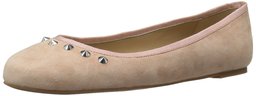 The Fix Women's Evelyn Ballet Flat with Pom-poms Ballet Flat, Petal Blush, 6 M US