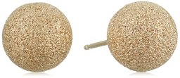 14k Yellow Gold Laser Cut Ball Stud Earrings (8mm)