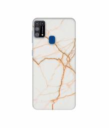 Amazon Brand - Solimo Designer White Marble 3D Printed Hard Back Case Mobile Cover for Samsung Galaxy M31