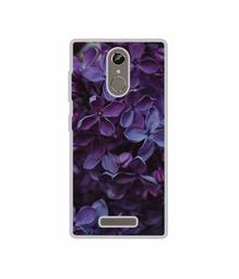 Amazon Brand - Solimo Designer Purple Flowers UV Printed Soft Back Case Mobile Cover for Gionee S6s