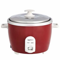 AmazonBasics Electric Rice Cooker 1 L (500 W) Maroon