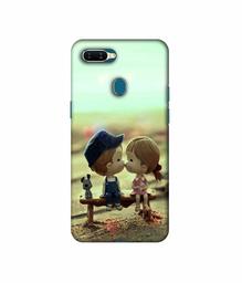 Amazon Brand - Solimo Designer Love Couples Pattern 3D Printed Hard Back Case Mobile Cover for Oppo A7