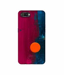 Amazon Brand - Solimo Designer Pink and Blue Brush Texture 3D Printed Hard Back Case Mobile Cover for Realme C2