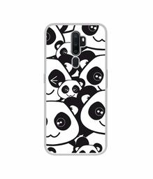 Amazon Brand - Solimo Designer Panda Texture UV Printed Soft Back Case Mobile Cover for Oppo A5 (2020)