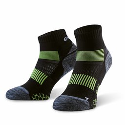 umi. Eono Essentials Lot de 3 Paires de Chaussettes de Course Homme Femme, Noir, Taille 47-50