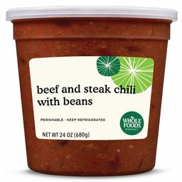 Whole Foods Market, Beef and Steak Chili with Beans, 24 oz