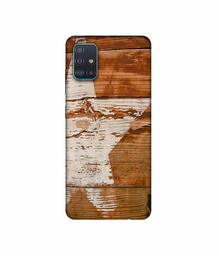 Amazon Brand - Solimo Designer Star Impression On Wood 3D Printed Hard Back Case Mobile Cover for Samsung Galaxy A71