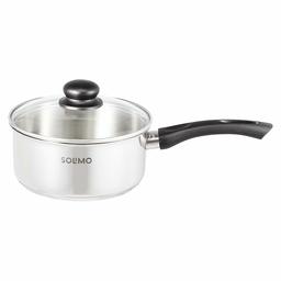 Amazon Brand - Solimo Premium Stainless Steel 18cm Saucepan with lid