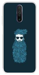 Amazon Brand - Solimo Designer Multicolor Beard Man Teal Printed Soft Back Case Mobile Cover for Poco X2 / Xiaomi Redmi K30