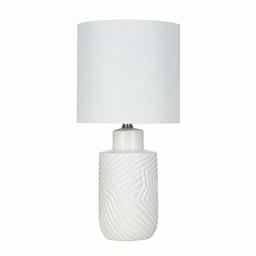 Amazon Brand – Rivet Table Lamp with Textured Ceramic Base, Bulb Included, 20