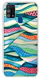 Amazon Brand - Solimo Designer Multicolor Colorful Wave Pattern Printed Soft Back Case Mobile Cover for Samsung Galaxy M31