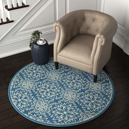 Ravenna Home Floral Medallion Tiled Rug, 5'3