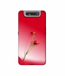 Amazon Brand - Solimo Designer Red Roses 3D Printed Hard Back Case Mobile Cover for Samsung Galaxy A80