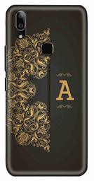 Amazon Brand - Solimo Designer Black Pattern Alphabet-A 3D Printed Hard Back Case Mobile Cover for Vivo V9 / Vivo V9 Pro