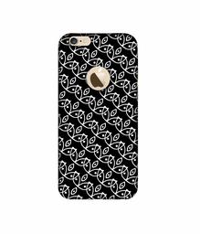 Amazon Brand - Solimo Designer White Pattern 3D Printed Hard Back Case Mobile Cover for Apple iPhone 6 / 6S (Logo Cut)